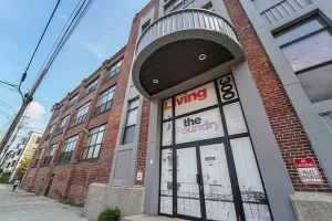 Front entrance of The Foundry Condominiums